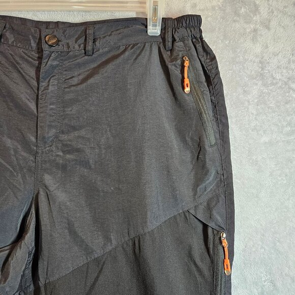 Versa Mens 42x32 Black Outdoor Hiking Zip Off Pants  Zipper Pockets Elastic - Picture 7 of 12